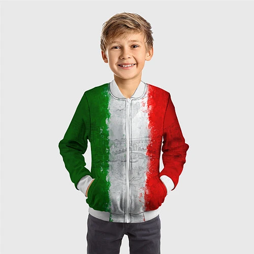 Детский бомбер Italian / 3D-Белый – фото 3