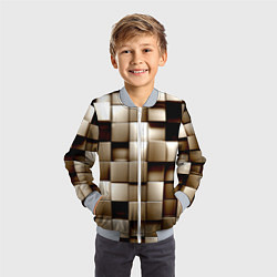 Бомбер детский Кубики, цвет: 3D-серый — фото 2