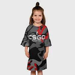 Платье клеш для девочки CS:GO Blood Tiger, цвет: 3D-принт — фото 2