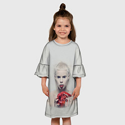 Платье клеш для девочки Die Antwoord: Blooded Heart, цвет: 3D-принт — фото 2