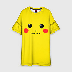Платье клеш для девочки Happy Pikachu, цвет: 3D-принт
