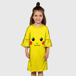 Платье клеш для девочки Happy Pikachu, цвет: 3D-принт — фото 2