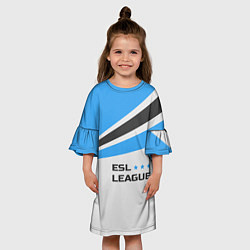 Платье клеш для девочки ESL league, цвет: 3D-принт — фото 2