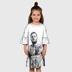 Платье клеш для девочки Конор Макгрегор, цвет: 3D-принт — фото 2