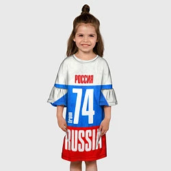 Платье клеш для девочки Russia: from 74, цвет: 3D-принт — фото 2