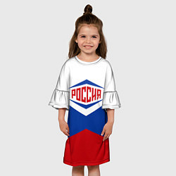 Платье клеш для девочки Россия 2016, цвет: 3D-принт — фото 2