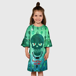 Платье клеш для девочки KillerCroc Face, цвет: 3D-принт — фото 2