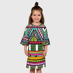 Платье клеш для девочки Зимбабве, цвет: 3D-принт — фото 2