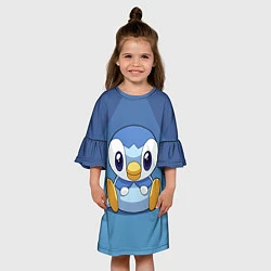 Платье клеш для девочки Покемон, цвет: 3D-принт — фото 2