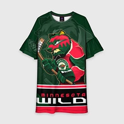 Платье клеш для девочки Minnesota Wild, цвет: 3D-принт