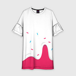 Платье клеш для девочки KREME (original design), цвет: 3D-принт