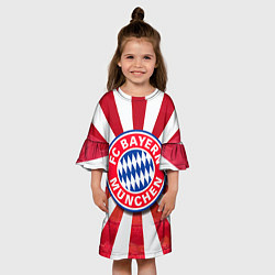 Платье клеш для девочки FC Bayern, цвет: 3D-принт — фото 2