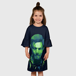 Платье клеш для девочки Диксон, цвет: 3D-принт — фото 2