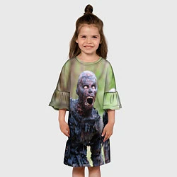 Платье клеш для девочки Zombie, цвет: 3D-принт — фото 2