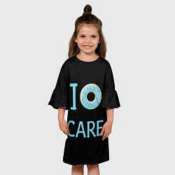 Платье клеш для девочки I Donut care, цвет: 3D-принт — фото 2