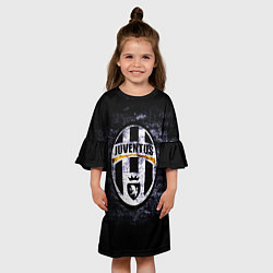 Платье клеш для девочки Juventus: shadows, цвет: 3D-принт — фото 2