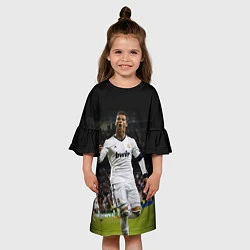 Платье клеш для девочки Роналдо, цвет: 3D-принт — фото 2