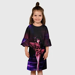 Платье клеш для девочки Железная гейша, цвет: 3D-принт — фото 2