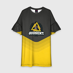 Платье клеш для девочки Godsent Uniform, цвет: 3D-принт