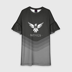 Платье клеш для девочки Wings Uniform, цвет: 3D-принт