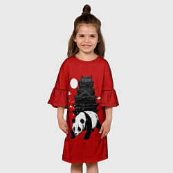 Платье клеш для девочки Panda Warrior, цвет: 3D-принт — фото 2