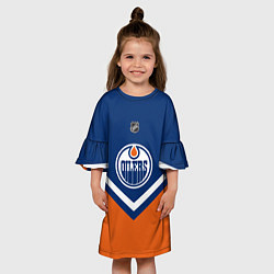 Платье клеш для девочки NHL: Edmonton Oilers, цвет: 3D-принт — фото 2