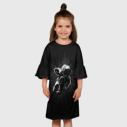 Платье клеш для девочки Космическое прикосновение, цвет: 3D-принт — фото 2