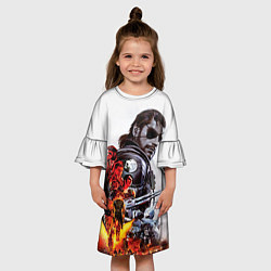 Платье клеш для девочки Metal gear solid 2, цвет: 3D-принт — фото 2