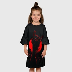 Платье клеш для девочки Zombie Rock, цвет: 3D-принт — фото 2