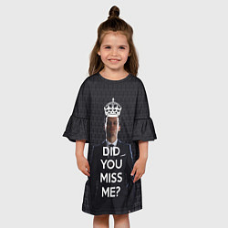 Платье клеш для девочки Keep Calm & Did You Miss Me?, цвет: 3D-принт — фото 2