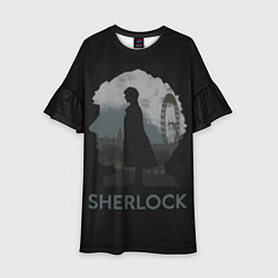 Платье клеш для девочки Sherlock World, цвет: 3D-принт