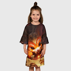 Платье клеш для девочки Gnar, цвет: 3D-принт — фото 2