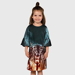 Платье клеш для девочки Far Cry Hunter, цвет: 3D-принт — фото 2