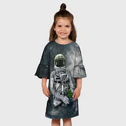 Платье клеш для девочки Посланник природы, цвет: 3D-принт — фото 2