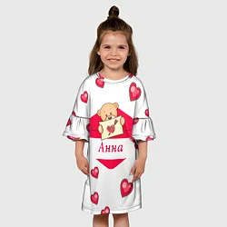 Платье клеш для девочки Влюбленная Анна, цвет: 3D-принт — фото 2