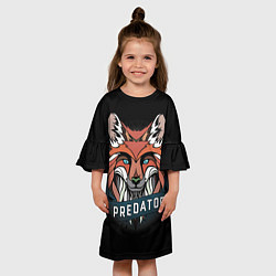 Платье клеш для девочки Predator Fox, цвет: 3D-принт — фото 2