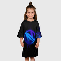 Платье клеш для девочки EnVyUs: Black collection, цвет: 3D-принт — фото 2