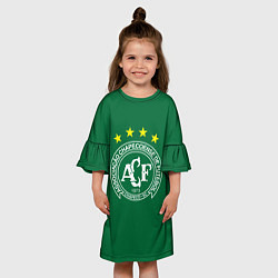 Платье клеш для девочки ACF Chapecoense, цвет: 3D-принт — фото 2