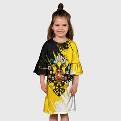 Платье клеш для девочки Имперский флаг и герб, цвет: 3D-принт — фото 2