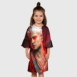 Платье клеш для девочки Devil Cry, цвет: 3D-принт — фото 2