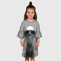 Платье клеш для девочки Гуманоид, цвет: 3D-принт — фото 2