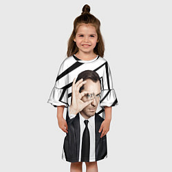 Платье клеш для девочки Джуд Лоу, цвет: 3D-принт — фото 2
