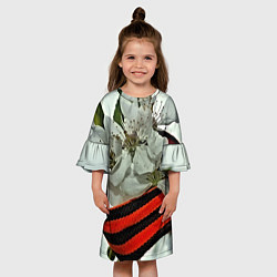 Платье клеш для девочки Георгиевская лента, цвет: 3D-принт — фото 2