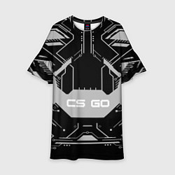 Платье клеш для девочки CS:GO Black collection, цвет: 3D-принт