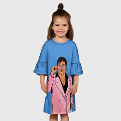 Платье клеш для девочки Ken Rosenberg, цвет: 3D-принт — фото 2