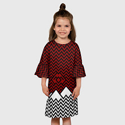 Платье клеш для девочки Твин Пикс: Минимализм, цвет: 3D-принт — фото 2