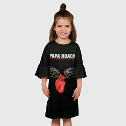 Платье клеш для девочки Paparoach: Angel heart, цвет: 3D-принт — фото 2