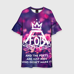 Платье клеш для девочки FOB: Save Rock & Roll, цвет: 3D-принт