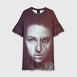Платье клеш для девочки Chelsea Grin: Death Girl, цвет: 3D-принт
