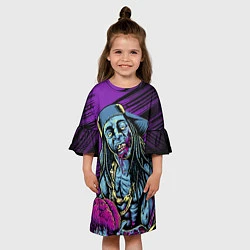 Платье клеш для девочки Lil Wayne Art, цвет: 3D-принт — фото 2